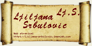 Ljiljana Srbulović vizit kartica